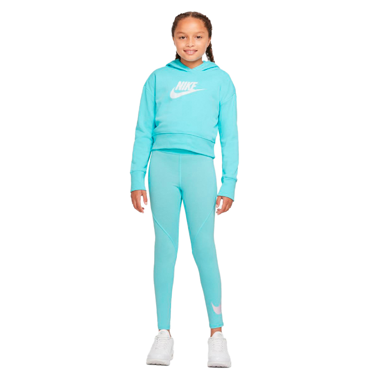Hanorac Nike G NSW CLUB FT CROP HOODIE HBR / Femei / XS / Albastru deschis photo 5